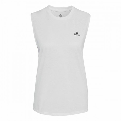 Sieviešu Īsroku T-krekls Adidas Muscle Run Icons Balts image 1