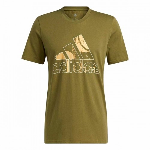 Men’s Short Sleeve T-Shirt Adidas Art Bos Graphic Olive image 1