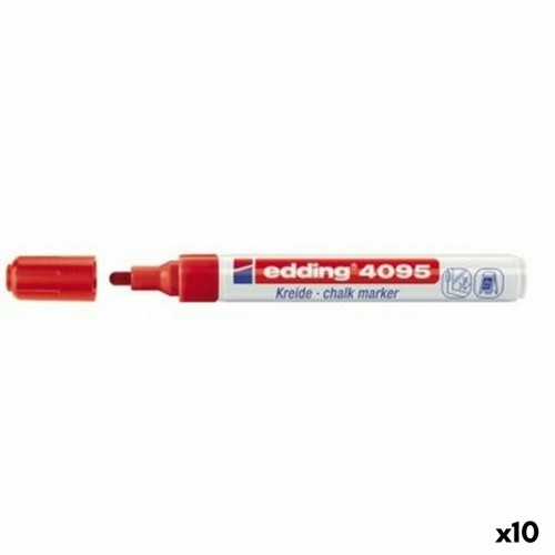 Жидкие маркеры Edding 4095 Красный 10 штук image 1