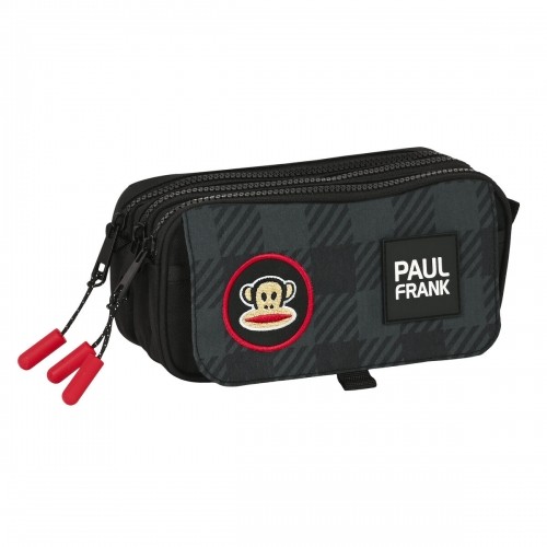 Тройной пенал Paul Frank Campers Чёрный (21,5 x 10 x 8 cm) image 1