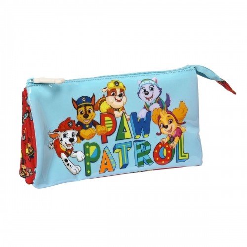 Тройной пенал The Paw Patrol Funday Красный Светло Синий (22 x 12 x 3 cm) image 1