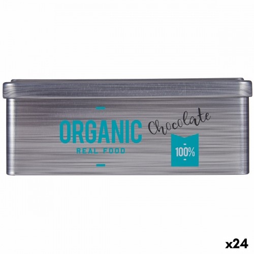 Tin Chocolate Grey Tin (11 x 7,1 x 18 cm) (24 Units) image 1