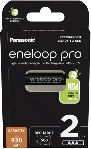 Panasonic Batteries Panasonic аккумулятор eneloop Pro AAA 930 2BP image 1