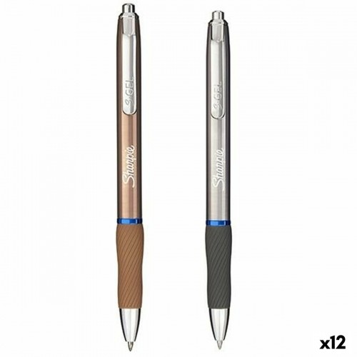 Pen Sharpie SGEL Metallic Blue Silver Copper 0,7 mm (12 Units) image 1