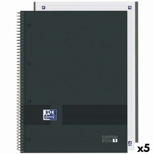 Piezīmju klade Oxford European Book Write&Erase Melns A4 80 Loksnes 5 gb. image 1