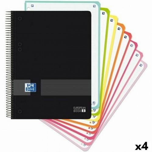 Notebook Set Oxford European Book Live&Go Чёрный A5 160 Листья 4 штук image 1