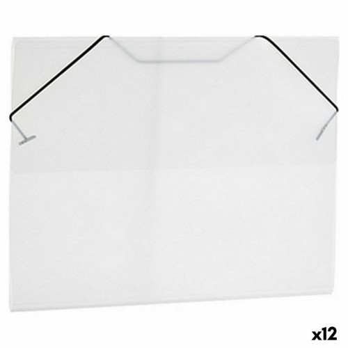 Folder Black Transparent A4 (26 x 1 x 35,5 cm) (12 Units) image 1