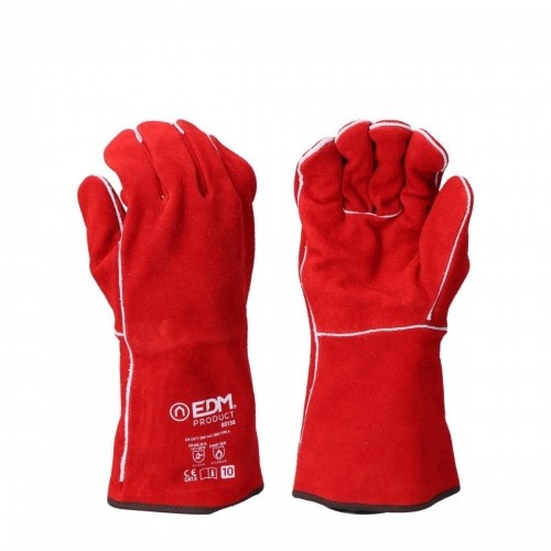 Work Gloves EDM Welders Red Kevlar Cotton Suede image 1