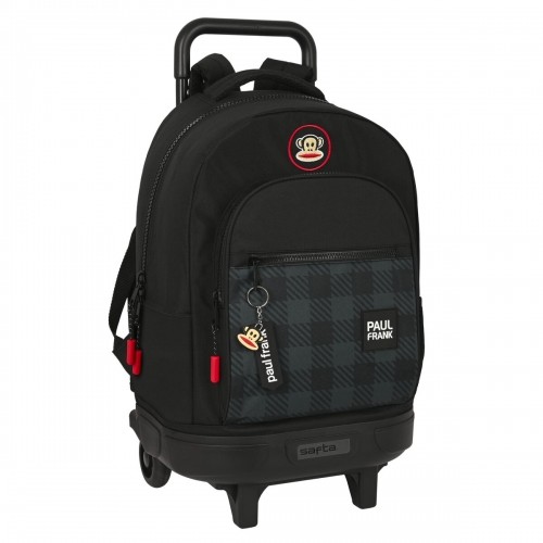 School Rucksack with Wheels Paul Frank Campers Black 33 X 45 X 22 cm image 1