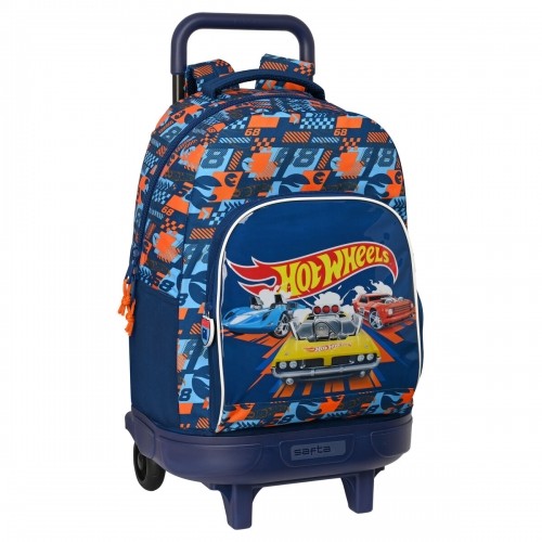 Школьный рюкзак с колесиками Hot Wheels Speed club Оранжевый (33 x 45 x 22 cm) image 1