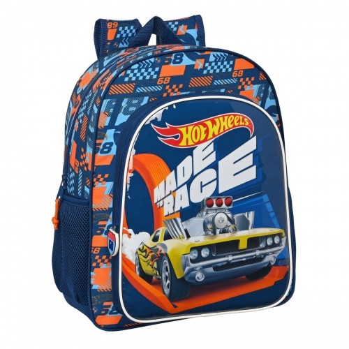 School Bag Hot Wheels Speed club Orange Navy Blue (32 x 38 x 12 cm) image 1
