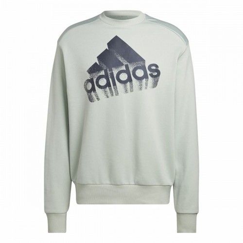 Unisex Sweatshirt without Hood Adidas Essentials Brand Love Turquoise image 1