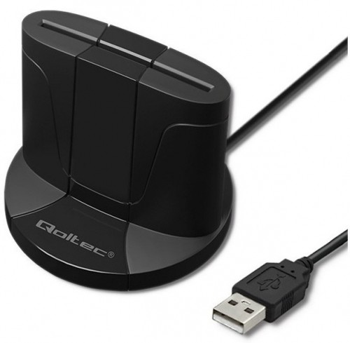 Qoltec smart card reader + USB-C adapter SCR0632 image 1