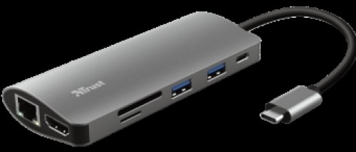 USB Centrmezgls Trust Dalyx 7-in-1 USB-C Silver image 1