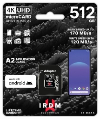 Goodram 512GB microSDXC + Adapter image 1