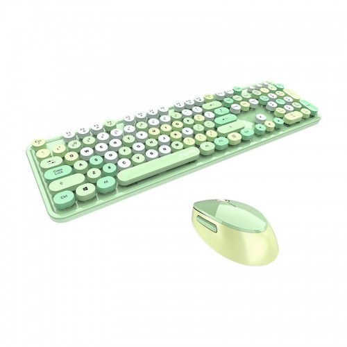 Wireless keyboard + mouse set MOFII Sweet 2.4G (green) image 1