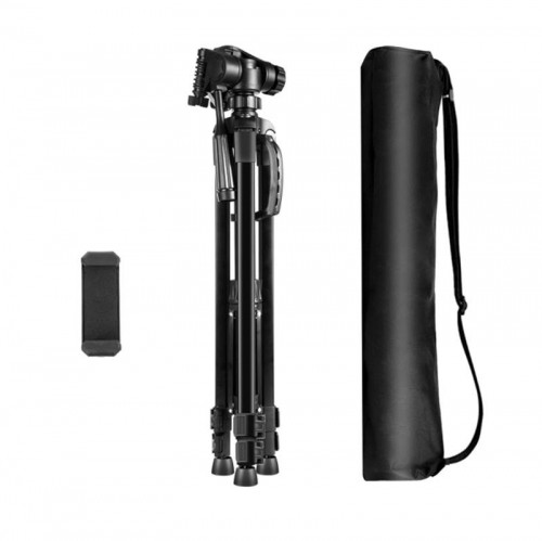 Puluz Tripod | Tripod with 3D 360° head + phone holder PU3096B image 1