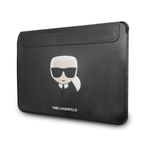 Karl Lagerfeld Head Embossed Computer Sleeve 16" Black image 1