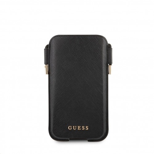 Guess PU Saffiano Pouch Script Logo S|M Black image 1