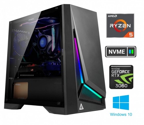 Mdata Ryzen 5 4600G 16GB 256GB SSD NVME 1TB HDD RTX 3060 Windows 10 image 1