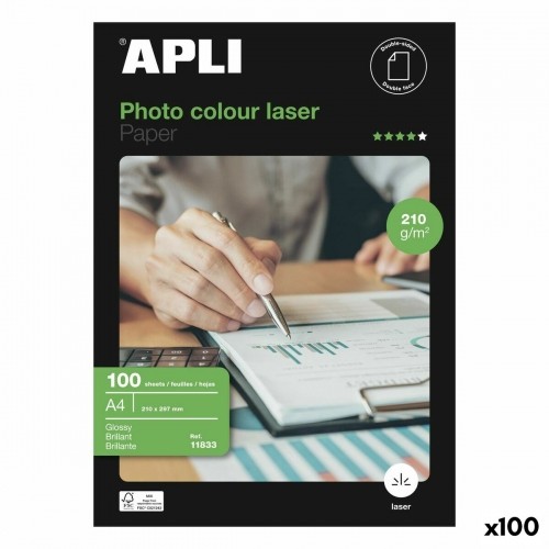 Глянцевая фотобумага Apli Laser 100 Листья Двухстороннее A4 160 g/m2 image 1
