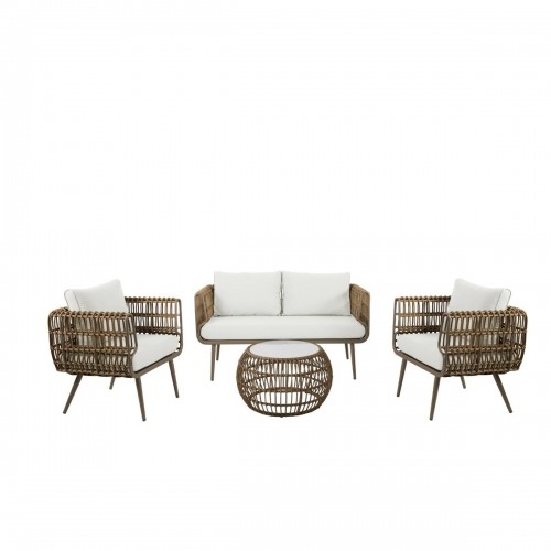 Набор стол и 3 кресла DKD Home Decor синтетический ротанг Алюминий (144 x 67 x 74 cm) image 1
