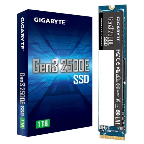 SSD|GIGABYTE|Gen3 2500E|1TB|M.2|PCIE|NVMe|Write speed 1800 MBytes/sec|Read speed 2400 MBytes/sec|2.3mm|MTBF 1500000 hours|G325E1TB image 1