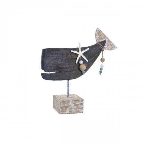 Decorative Figure DKD Home Decor Blue Resin Mango wood (37 x 11 x 39 cm) image 1