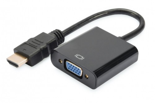 Digitus  
         
       HDMI to VGA converter adapter 	DA-70461 Black image 1
