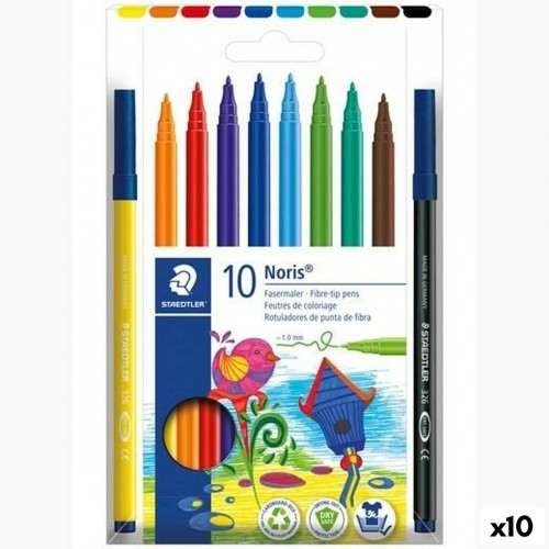 Set of Felt Tip Pens Staedtler Noris 326 Multicolour (10 Units) image 1