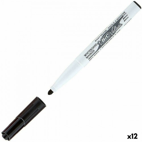 Фломастер Bic Velleda 1741 Белая доска Чёрный 12 штук image 1