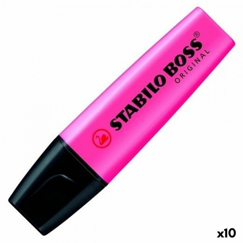 Fluorescent Marker Stabilo Boss Pink 10 Pieces (10 Units) image 1