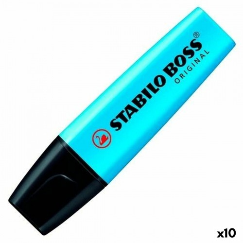 Флуоресцентный маркер Stabilo Boss Синий 10 штук image 1