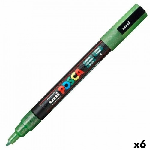 Marker POSCA PC-3ML Green (6 Units) image 1