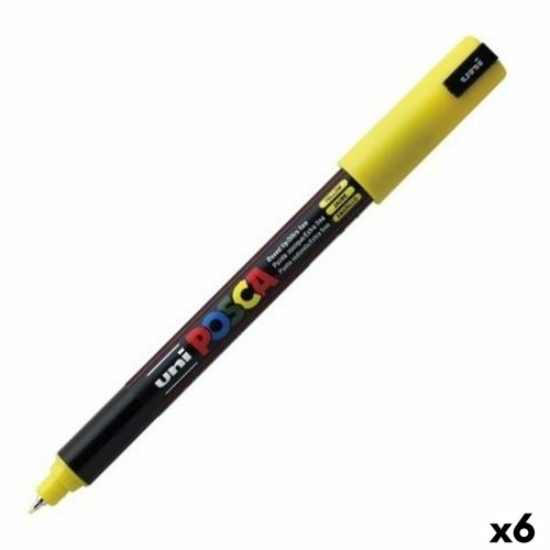 Felt-tip pens POSCA PC-1MR Yellow (6 Units) image 1