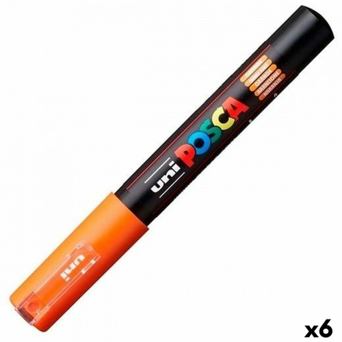 Marker pen/felt-tip pen POSCA PC-1M Orange (6 Units) image 1