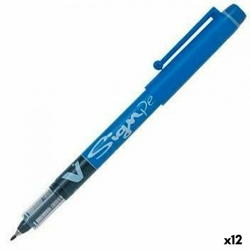 Šķidrās tintes pildspalva Pilot V Sign Pen Zils 0,6 mm (12 gb.) image 1