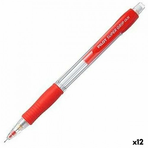 Pencil Lead Holder Pilot Super Grip Red 0,5 mm (12 Units) image 1