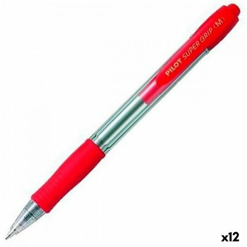 Pen Pilot Supergrip Red 0,4 mm (12 Units) image 1