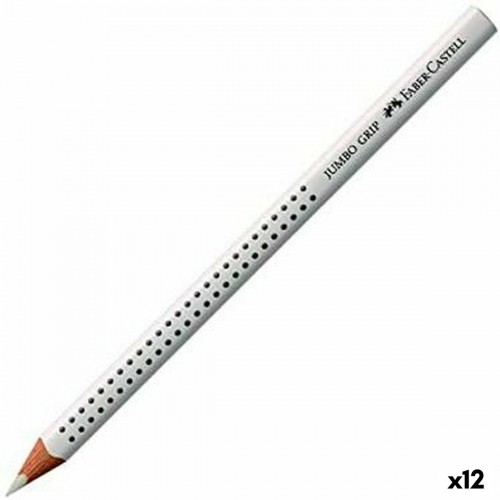 Krāsainie zīmuļi Faber-Castell Jumbo Grip Balts (12 gb.) image 1