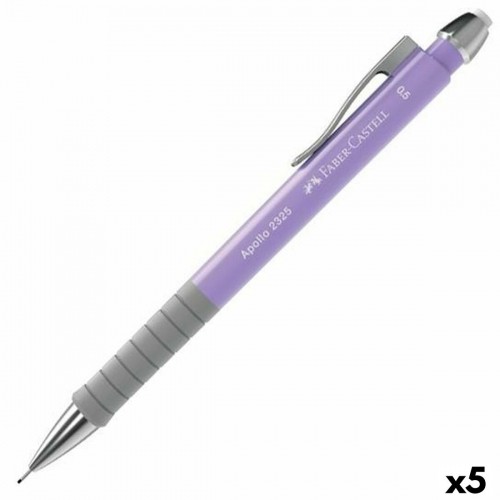 Pencil Lead Holder Faber-Castell Apollo 2325 Lilac 0,5 mm (5 Units) image 1