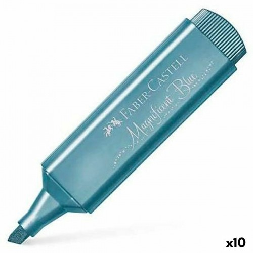 Флуоресцентный маркер Faber-Castell Textliner 46 Электрический синий 10 штук image 1