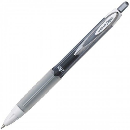 Liquid ink ballpoint pen Uni-Ball Rollerball Signo UM-207 Melns 12 gb. image 1