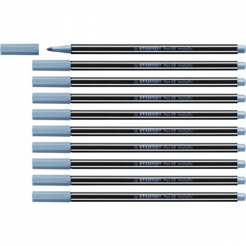 Felt-tip pens Stabilo Pen 68 metallic (10 Pieces) image 1