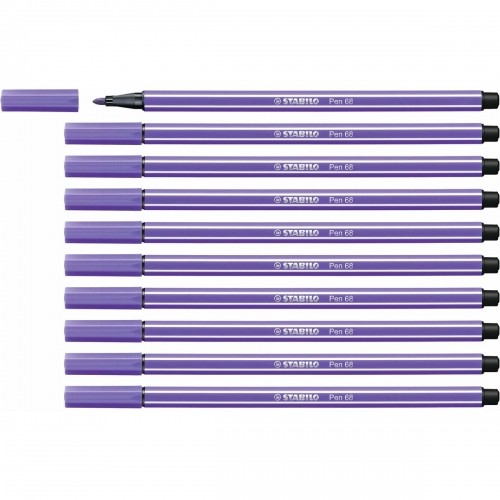 Фетр Stabilo Pen 68 Фиолетовый 10 штук image 1
