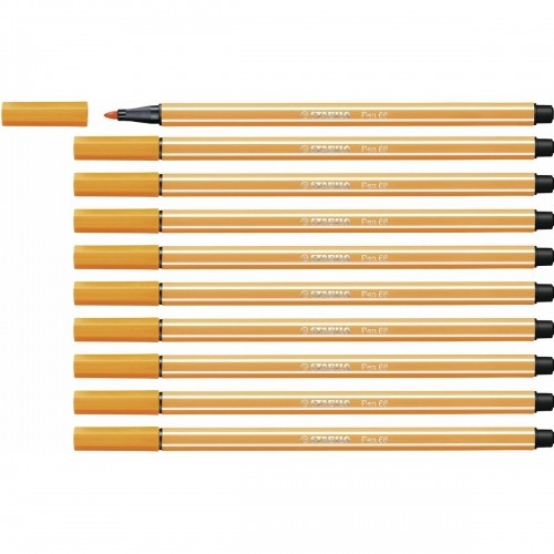 Marķieris Stabilo Pen 68 Oranžs 10 gb. image 1