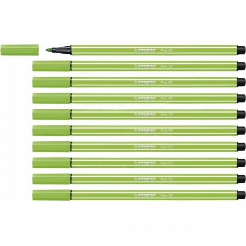 Felt-tip pens Stabilo Pen 68 Light Green (10 Pieces) image 1