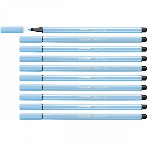 Фетр Stabilo Pen 68 Флюоресцентный Синий 10 штук image 1