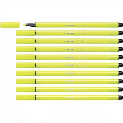 Фетр Stabilo Pen 68 Флюоресцентный Жёлтый 10 штук image 1