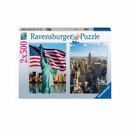 Puzzle Ravensburger Skyscraper & Liberty 2 x 500 Pieces image 1